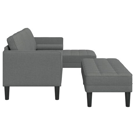 Bankstel 2 pcs Donkergrijs 173 x 131 x 67 cm Stof 7