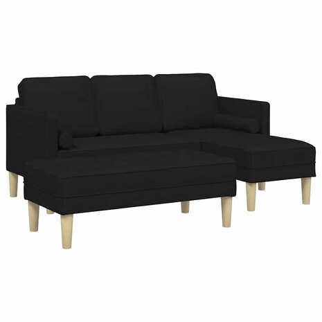 Bankstel 2 pcs Zwart 173 x 131 x 67 cm Stof 2