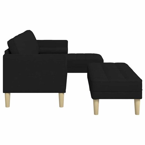 Bankstel 2 pcs Zwart 173 x 131 x 67 cm Stof 7