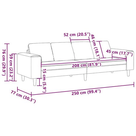 Bankstel Taupe Stof 9