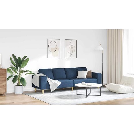 Bankstel Blauw Stof 1