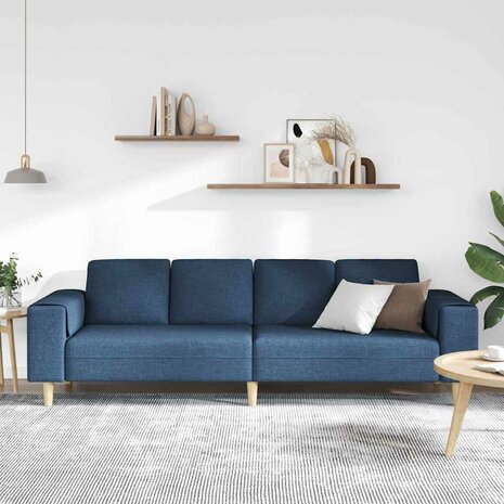 Bankstel Blauw Stof 3