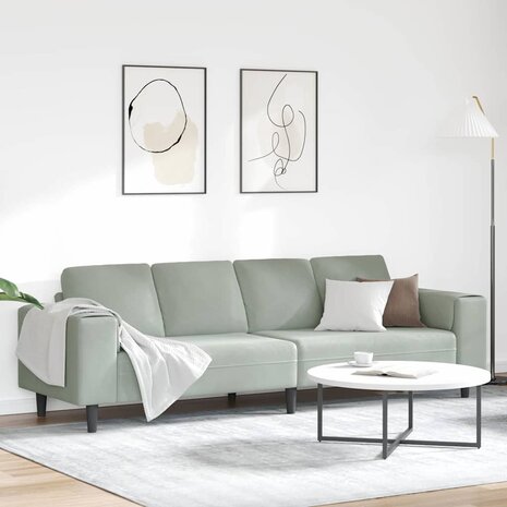 Bankstel Lichtgrijs Fluweel 1