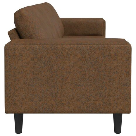 Bankstel Bruin Faux suede leer 5