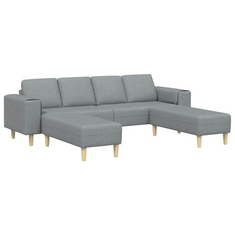 Bankstel 3 pcs Lichtgrijs Stof 2