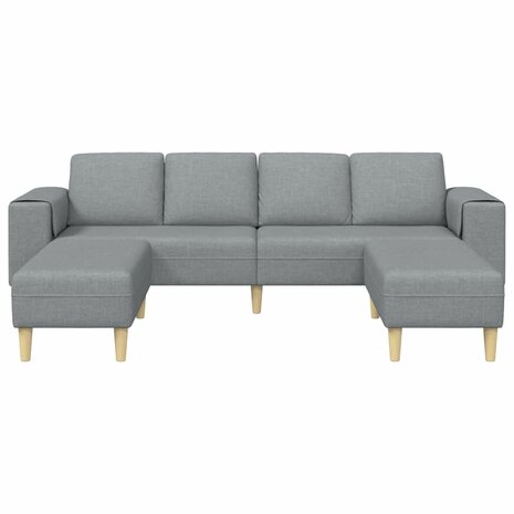 Bankstel 3 pcs Lichtgrijs Stof 4