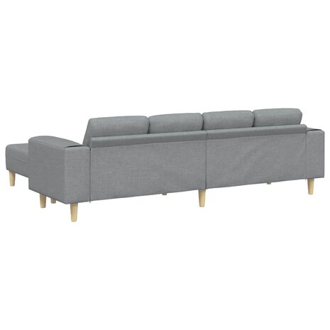 Bankstel 3 pcs Lichtgrijs Stof 6