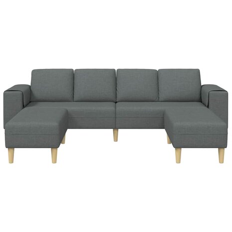 Bankstel 3 pcs Donkergrijs Stof 4