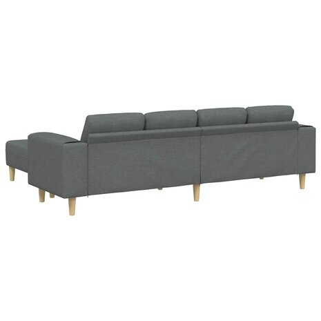 Bankstel 3 pcs Donkergrijs Stof 6