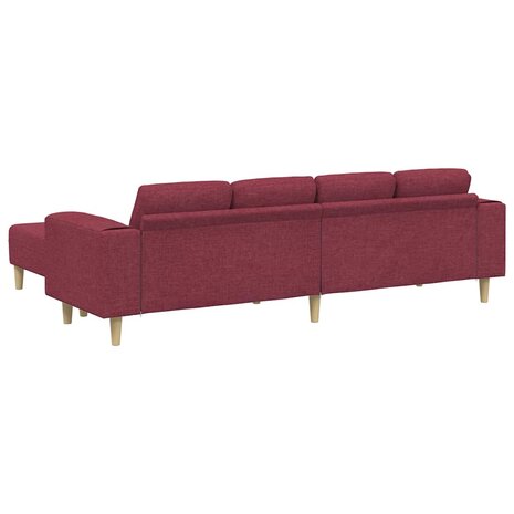 Bankstel 3 pcs Wijnrood Stof 6