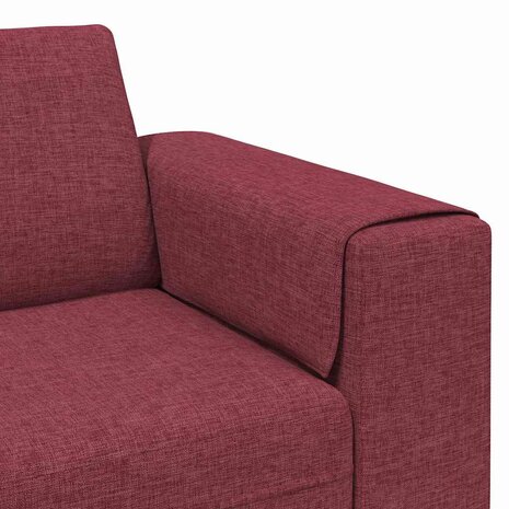 Bankstel 3 pcs Wijnrood Stof 7