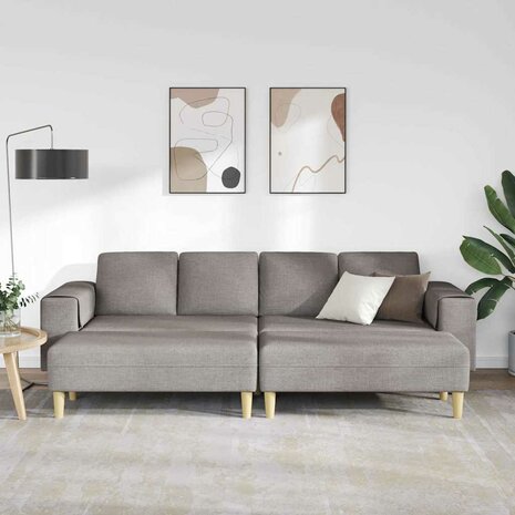 Bankstel 3 pcs Taupe Stof 3