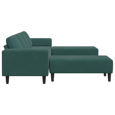 Bankstel 3 pcs Donkergroen Fluweel 5