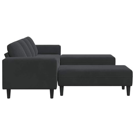 Bankstel 3 pcs Zwart Fluweel 5