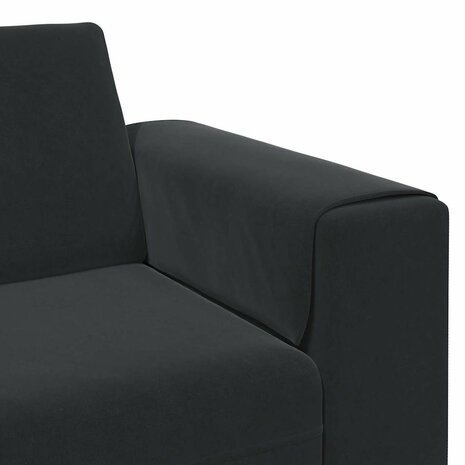 Bankstel 3 pcs Zwart Fluweel 7