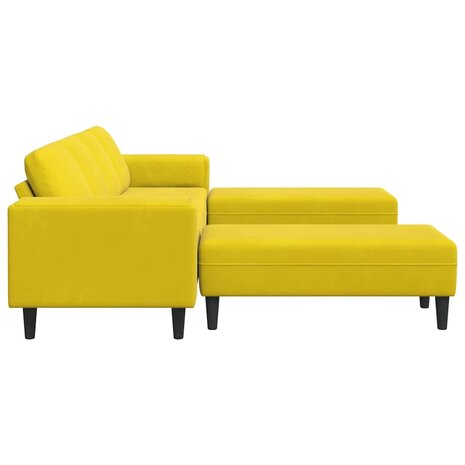 Bankstel 3 pcs Geel Fluweel 5