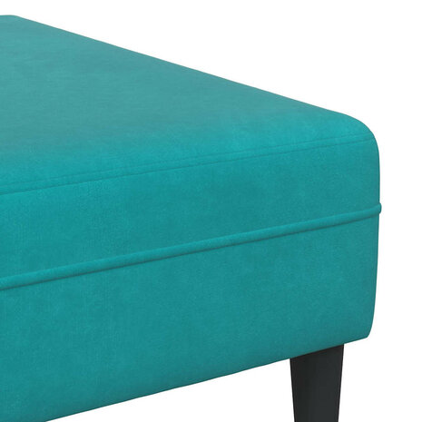 Bankstel 3 pcs Turquoise Fluweel 8