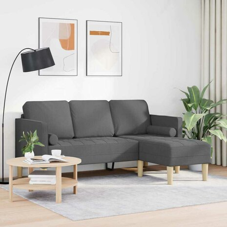 Bankstel Donkergrijs 173 x 131 x 67 cm Stof 3