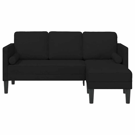 Bankstel Zwart 173 x 131 x 67 cm Stof 4