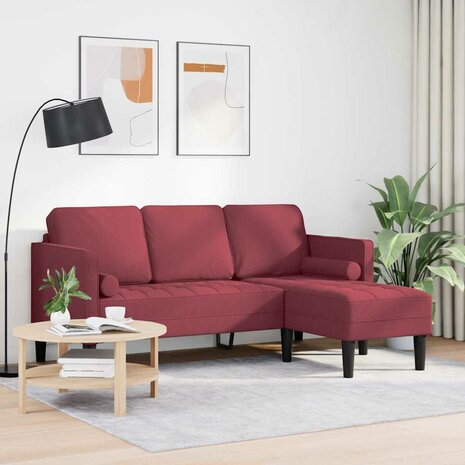 Bankstel Wijnrood 173 x 131 x 67 cm Stof 3