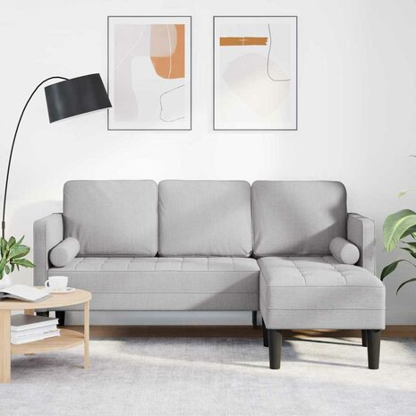 Bankstel Wolken grijs 173 x 131 x 67 cm Stof 1