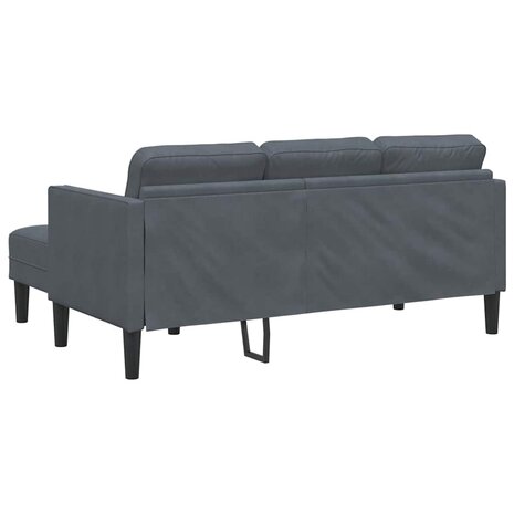 Bankstel Donkergrijs 173 x 131 x 67 cm Fluweel 6