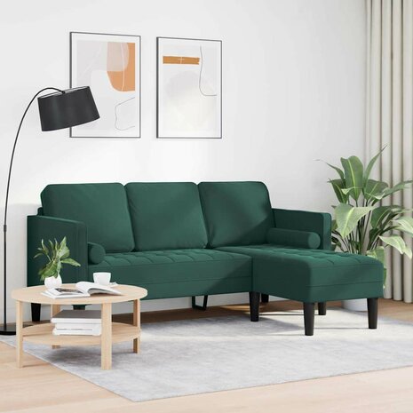 Bankstel Donkergroen 173 x 131 x 67 cm Fluweel 3