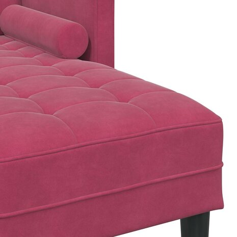 Bankstel Wijnrood 173 x 131 x 67 cm Fluweel 7