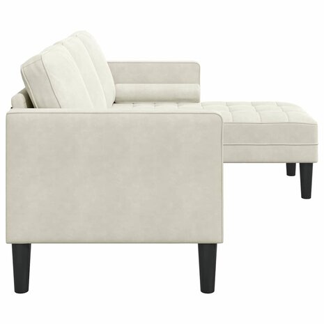 Bankstel Crème 173 x 131 x 67 cm Fluweel 5
