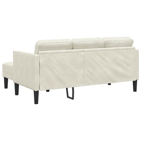 Bankstel Crème 173 x 131 x 67 cm Fluweel 6