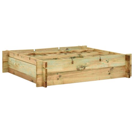 Plantenbak verhoogd 90x90x20 cm geïmpregneerd hout 1