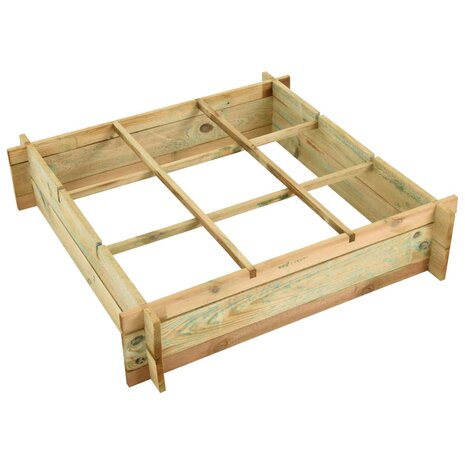 Plantenbak verhoogd 90x90x20 cm geïmpregneerd hout 3
