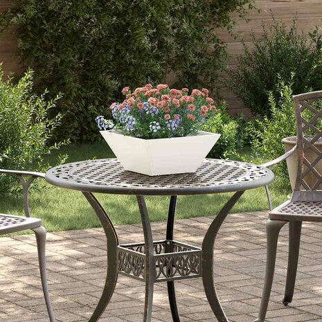 Tuin Kom Plantenbak Wit 35 x 35 x 15 cm Staal 1