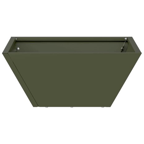 Tuin Kom Plantenbak Olijfgroen 35 x 35 x 15 cm Staal 5