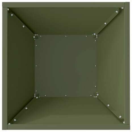 Tuin Kom Plantenbak Olijfgroen 35 x 35 x 15 cm Staal 8