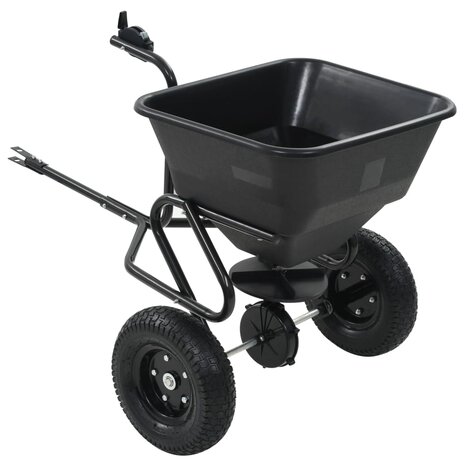 Strooiwagen sleepmodel 45 L 125x74x79 cm PVC en staal 5