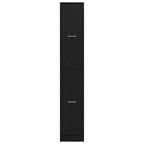Apothekerskast Zwart eiken 30 x 41 x 174.5 cm Bewerkt hout 6