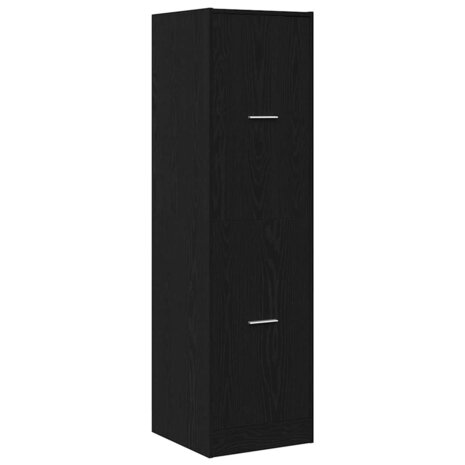Apothekerskast Zwart eiken 40 x 41 x 144.5 cm Bewerkt hout 2