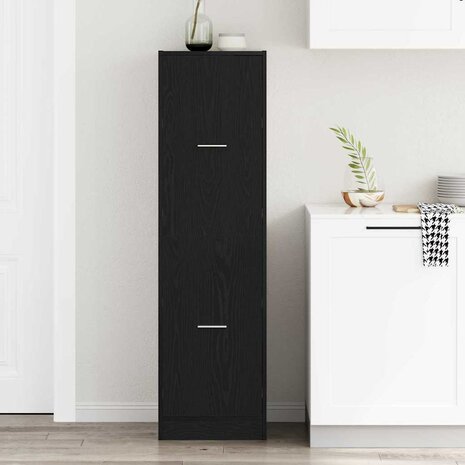 Apothekerskast Zwart eiken 40 x 41 x 144.5 cm Bewerkt hout 4