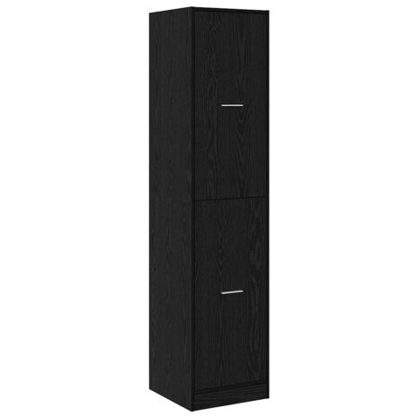 Apothekerskast Zwart eiken 40 x 41 x 174.5 cm Bewerkt hout 2