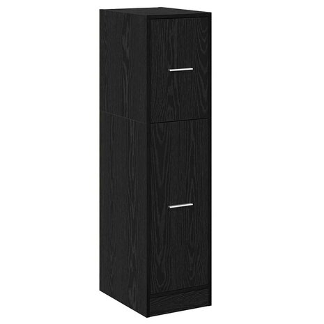 Apothekerskast Zwart eiken 30 x 41 x 118 cm Bewerkt hout 5