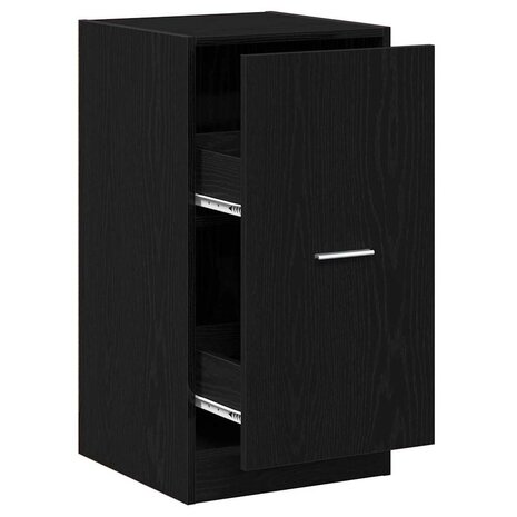 Apothekerskast Zwart eiken 40 x 41 x 77.5 cm Bewerkt hout 2