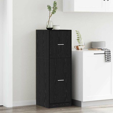 Apothekerskast Zwart eiken 40 x 41 x 118 cm Bewerkt hout 1