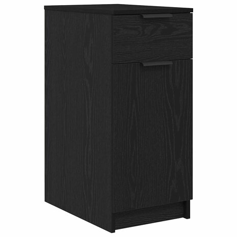 Bureaukast Zwart eiken 33 x 50 x 75 cm Bewerkt hout 2
