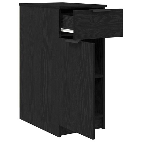 Bureaukast Zwart eiken 33 x 50 x 75 cm Bewerkt hout 5