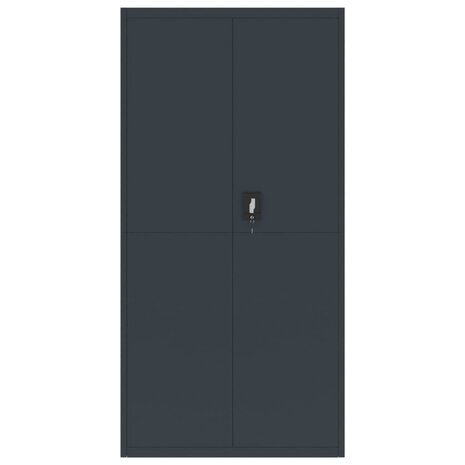 Archiefkast 90x40x220 cm staal antracietkleurig 8