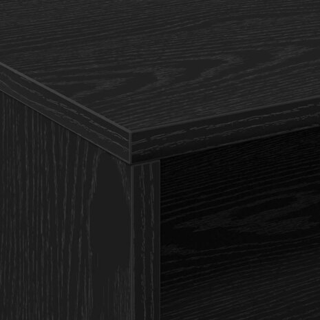 Rolkast met plank Zwart eiken 60 x 48 x 81 cm Bewerkt hout 9