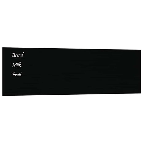 Magneetbord voor aan de wand 100x30 cm gehard glas zwart 2