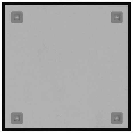 Magneetbord wandgemonteerd 40x40 cm gehard glas zwart 4