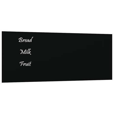 Magneetbord voor aan de wand 50x20 cm gehard glas zwart 2